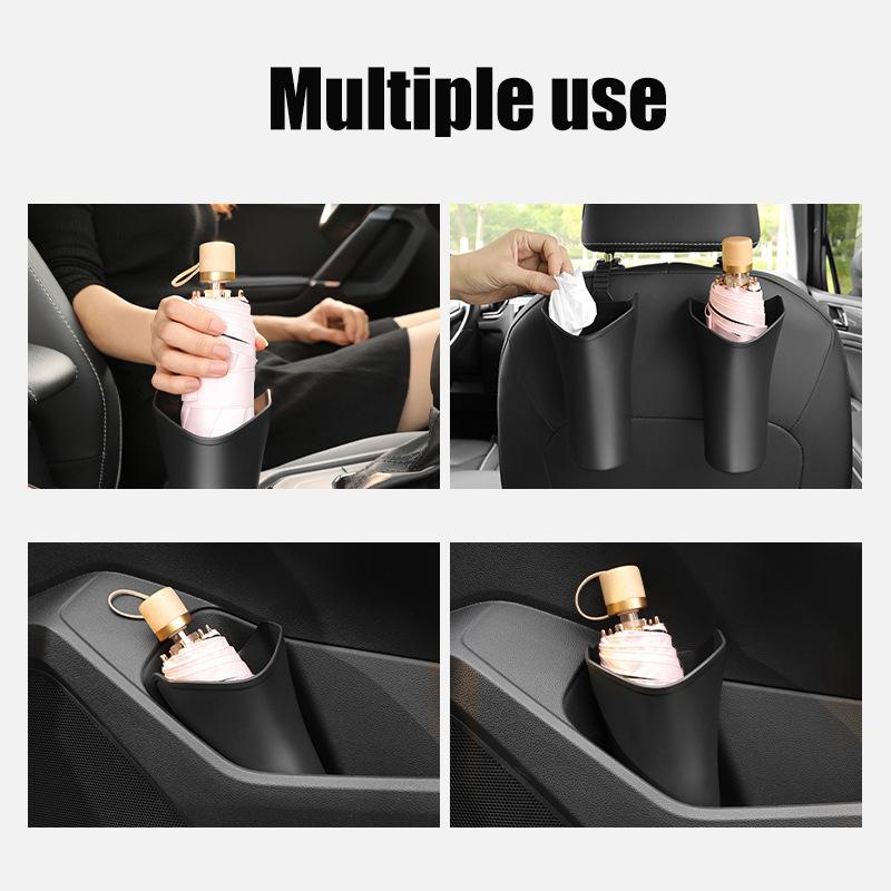 Muliti-function Car Storage Holder with Car Seat Back Hook for Umbrella Garbage Storage Box Car Garbage Can Cup Holder Wholesale