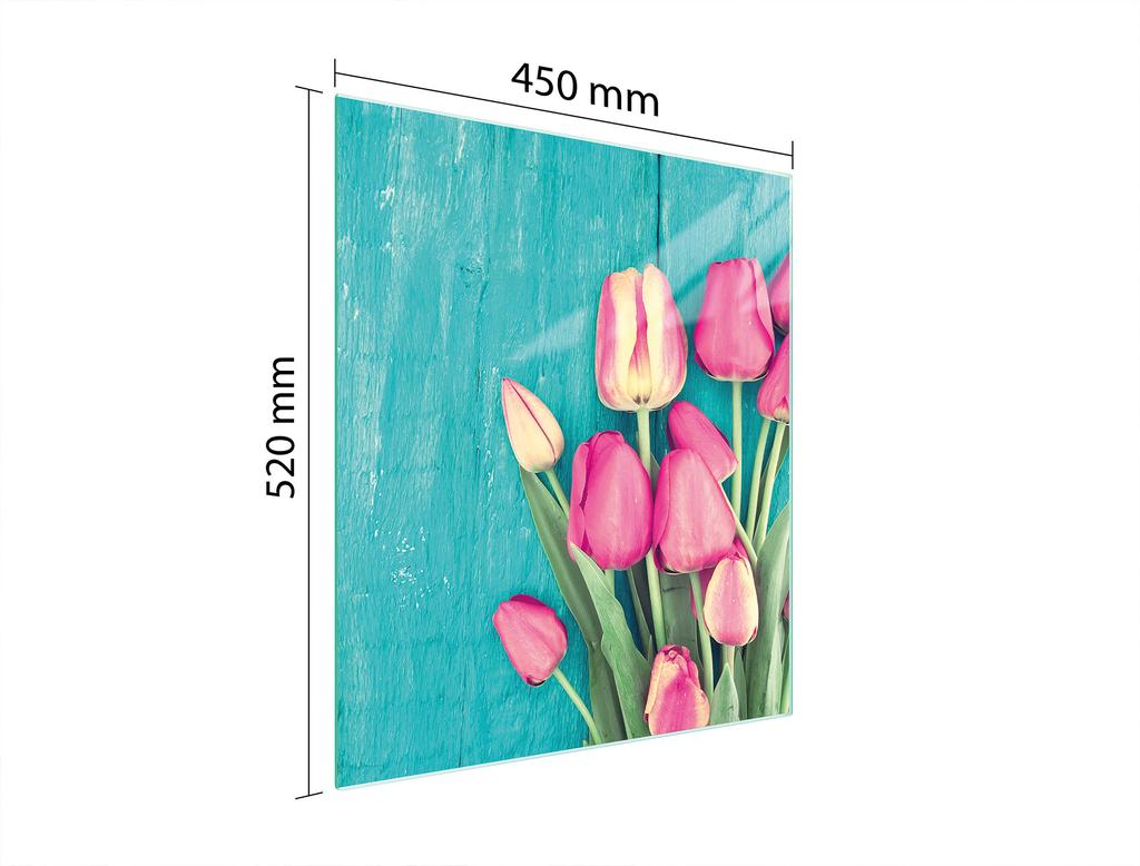 SZKLANA DESKA DO KROJENIA 45x52 TULIPANY