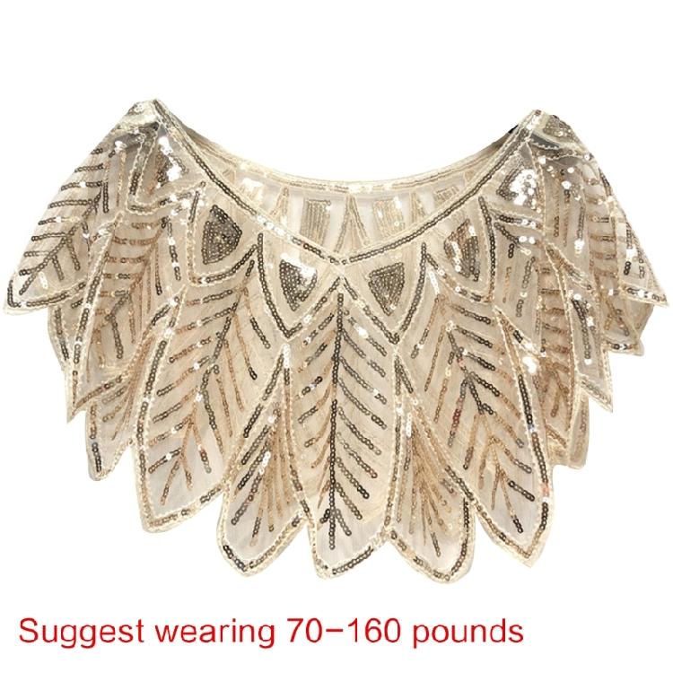 Sequins Flapper Shawl Costume Beadwork Accessories for 20s Theme Party