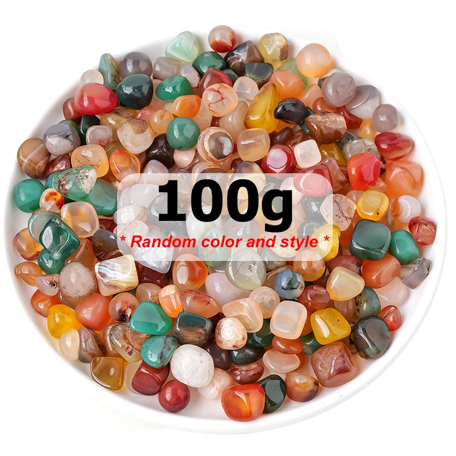 

100/200g Polished Rainflower Stones 1-1.6cm Fish Tank Decorative Stone for Aquarium, Vase Filler, Gardening Landscape Decor
