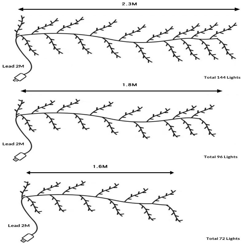Tree Branch Lamp Bedroom Wall Decoration Willow Vine Tree Light Strip 8 Lighting Modes DIY Atmosphere Light Home Lighting