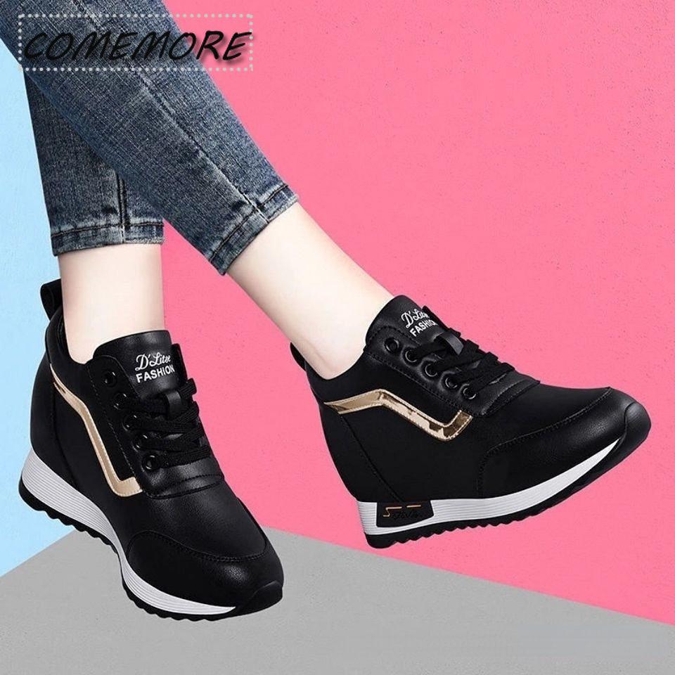 Autumn Spring Ladies Vulcanized Shoes Women Casual All-match Platform Sneakers Korean Style Outdoor Increase Tennis Walking Shoe