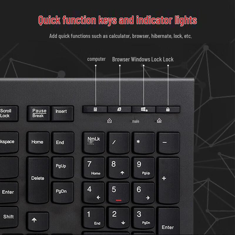 Lenovo M120 Pro Wired Keyboard and Mouse Combo