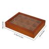 12-Compartments Tea Storage Organizer With Clear Lid Wooden Coffee Box Tea Bag Organizer Small Storage Boxes For Home Kitchen