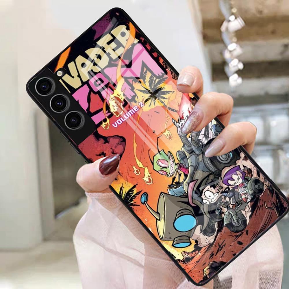 Invader Zim Phone Case For Samsung S25 Edge Ultra S23 S22 S21 S20 Ultra Plus S24 Fe A54 A53 A25 Glass Cover