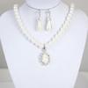 Jewelry Sets for Women Women Jewelry Bride Pearl Neck Necklace Set Earrings Pendant Necklace Hook Earrings Jewelry Set