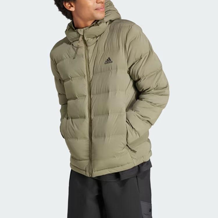 adidas Helionic Stretch Hooded Down Jacket Logo Men's IK3173