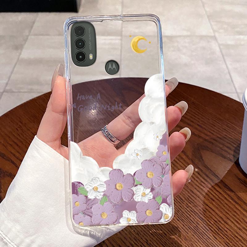For Motorola Moto E40 / Moto E30 / Moto E20 Case Clear Silicone Jelly Soft TPU Back Cover Cute Rabbit Cat Dinasaur Phone Cases