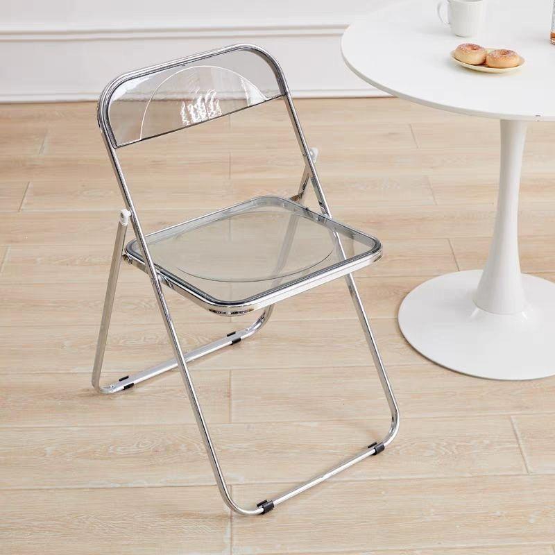 Acrylic Transparent Chair for Photos - Stylish, Portable, Light Luxury Coffee & Dining Chair, Ins Style.
