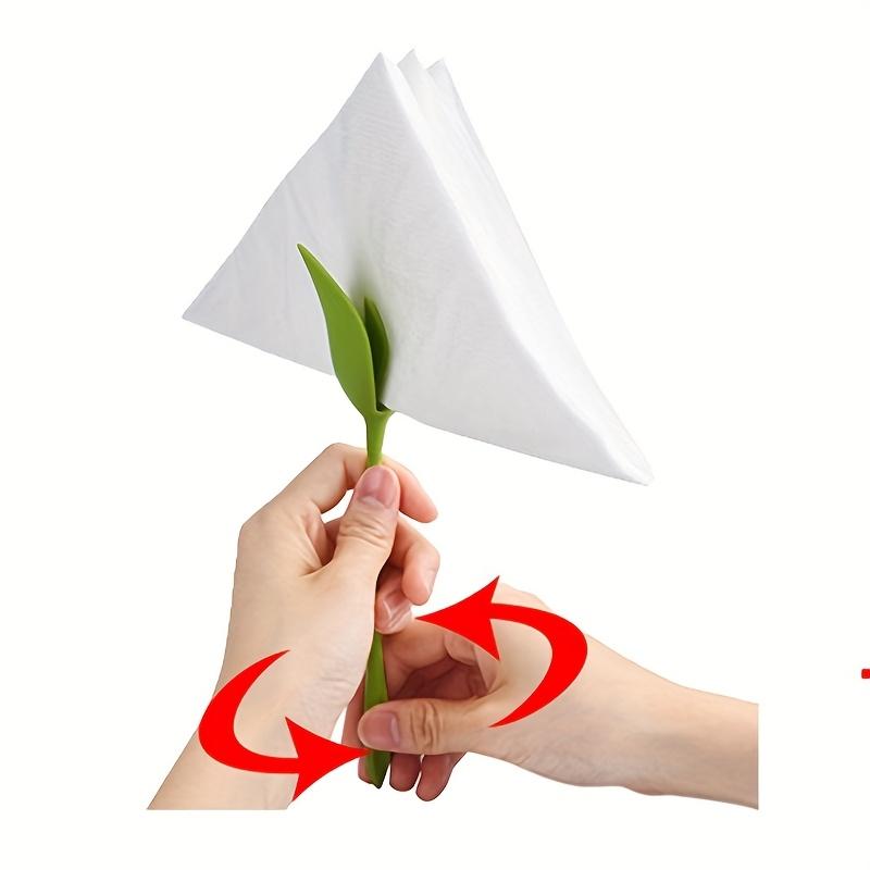 10PCS Elegant Floral Napkin Holders for Weddings Parties Daily Table Centerpieces Decorations Fashionable Napkin Rings Holder