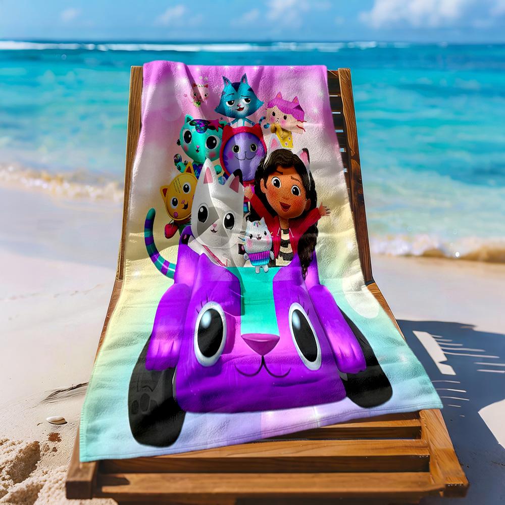 Cartoon Niedlich Gabbys4 Strandtuch Hohe Saugfähigkeit & Schnelltrocknend Bequem Leicht Geeignet für Schwimmen, Fitnessstudio, Camping, Yoga Urlaub