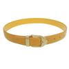 Great LOUIS VUITTON Belt Saintur Yellow Epi Leather Mens R10051 Used