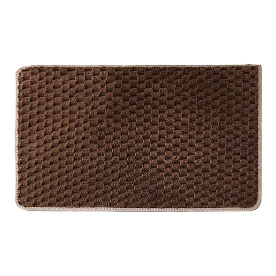 Anti-Slip Bathroom Floor Mat Quick Absorbent Quick-Drying Bath Mat Solid Color 3D Texture High Density