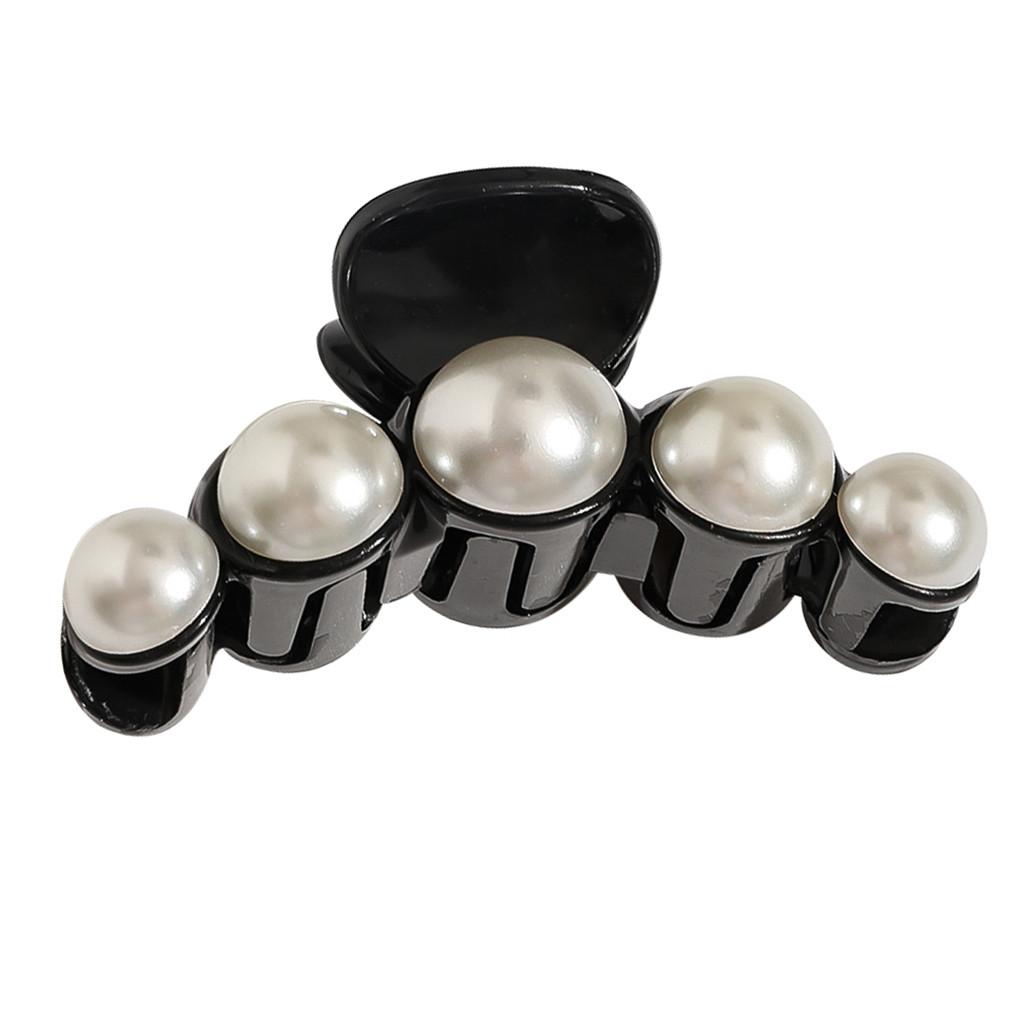 Champagner Große Perlen Acryl Haarspangen Groß Größe Make-up Haarstyling