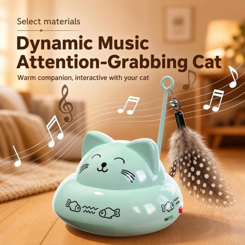 Universal Wheels Electric Cat Teaser Rechargeable Interactive Cat Toy New Automatic Cat Toy  Indoor