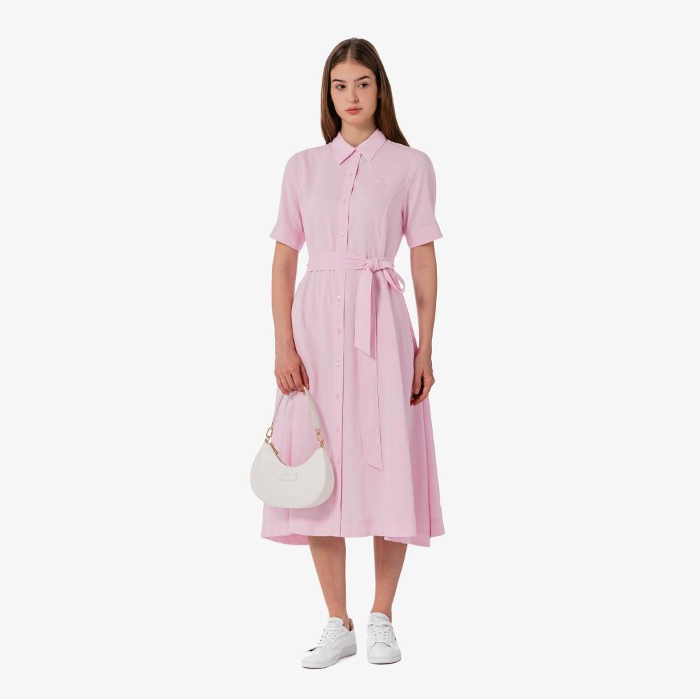 [lacoste] Women's Linen Shirt Dress EF319E-56GZ4H