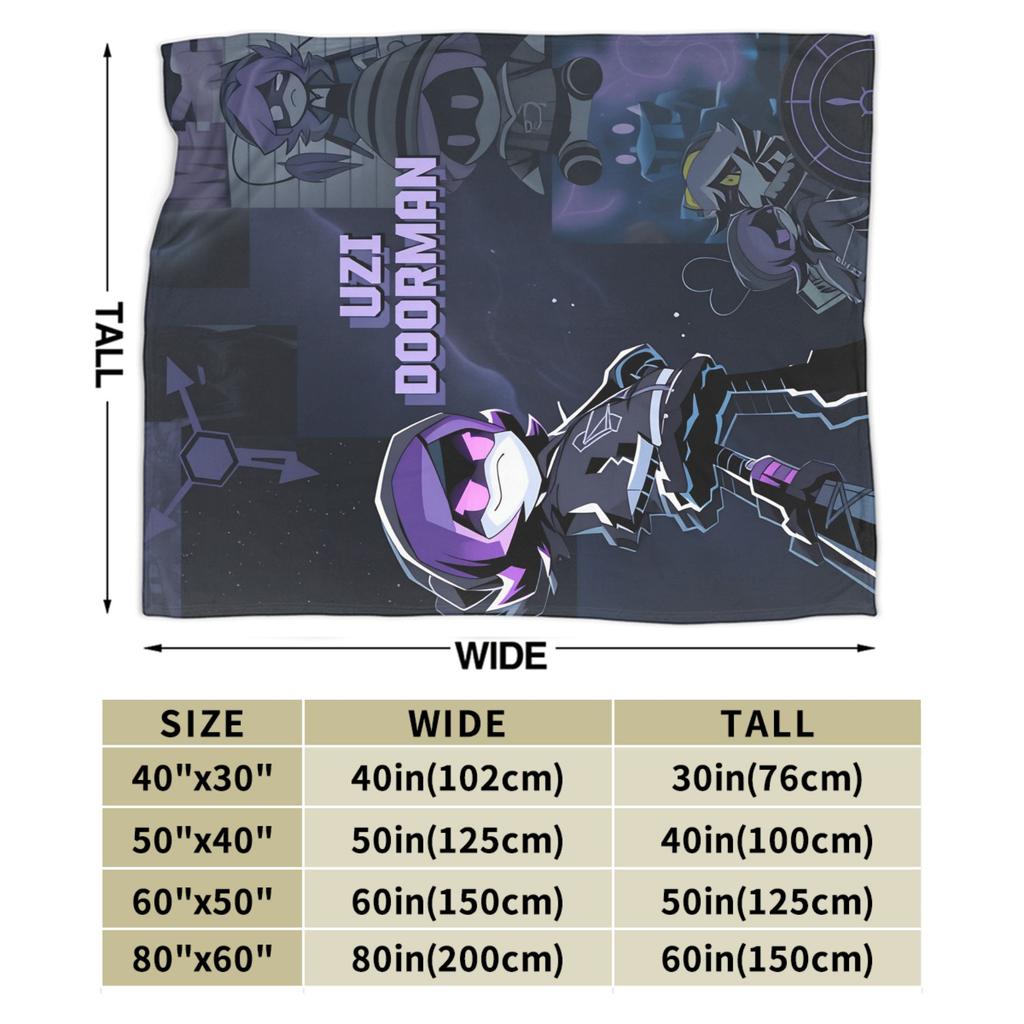 Murder Drones N and Uzi Blanket  Warm Soft Street Trend Plush Throw Blanket For Bedroom Travel Flannel Bedspread Bed Cover