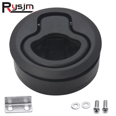 1 Piece Black Round Locking Flush Pull Latch Replacement Plastic For RV Marine Boat Yacht Accessories Deck Hatch Locker