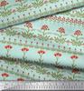 Soimoi Cotton Cambric Fabric Leaves & Floral Artistic Print Fabric by the Metre 42 Inch