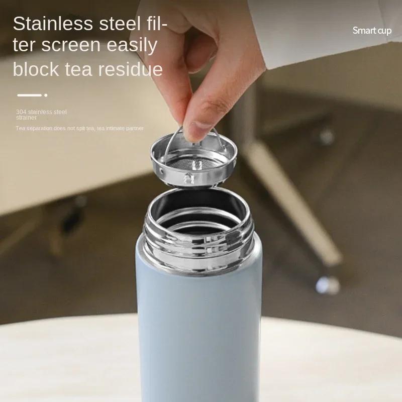 304 Stainless Steel Thermos Cup Smart Display Vacuum Water Cup for Men and Women Students High Value Office Cup