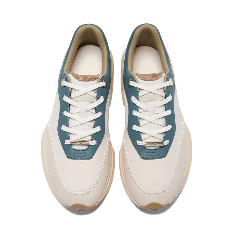 Li-Ning 1990 Xuanji Lightweight High Resilience Shock Absorption Low Top Running Shoes Men sneaker Yellow Green Khaki ALJU001-4