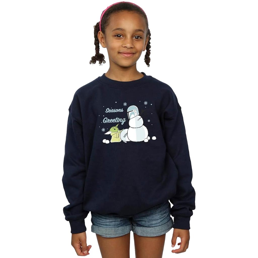 Star Wars The Mandalorian Mädchen Weihnachtsgrüße Sweatshirt