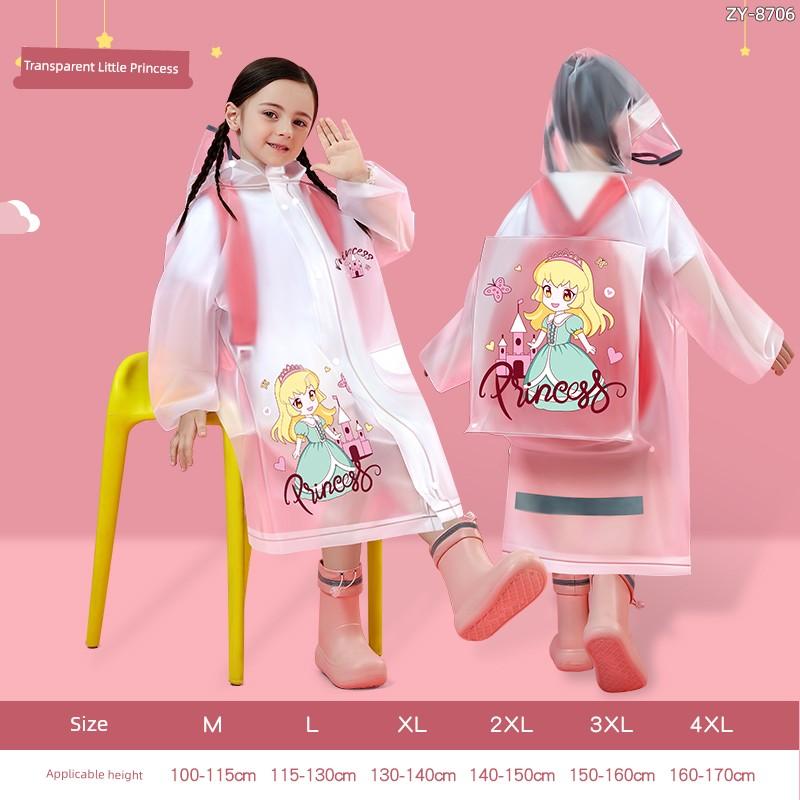Full Body Waterproof First Grade Kids Raincoat for School