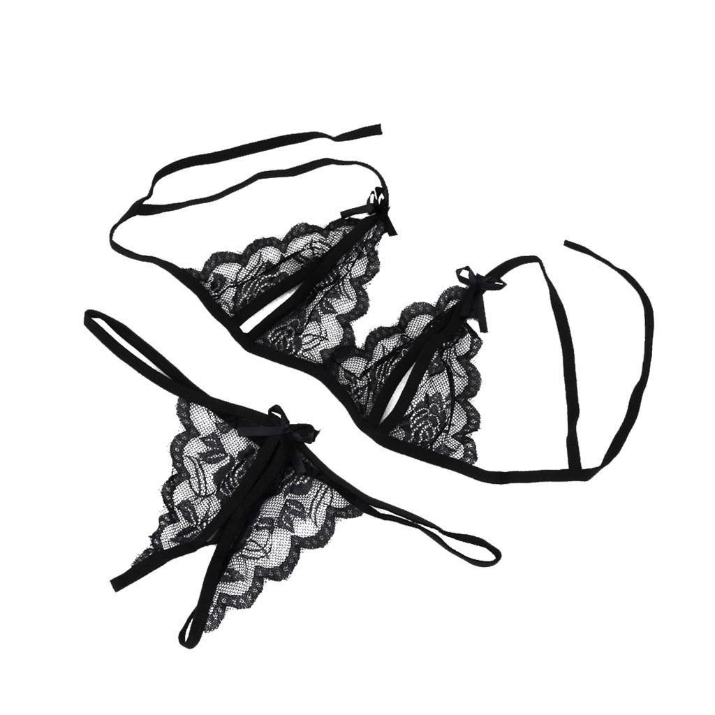 Woman Sexy Hot Lace Erotic Lingerie Sets BDSM Underwear 5pcs / Sets See Through Bra+Panties +Garter Belt +Stockings Adults Sex Lingerie and Panty