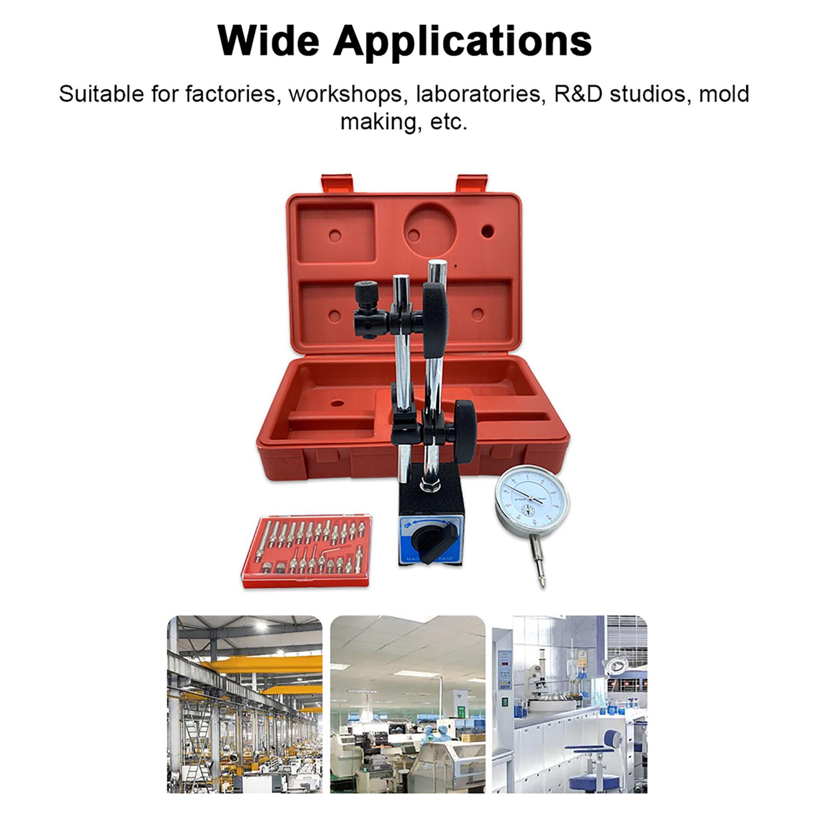 

Индикатор часового типа с магнитным основанием Магнитный измерительный стенд-держатель Универсальный держатель индикатора часового типа Тонкая регулировка