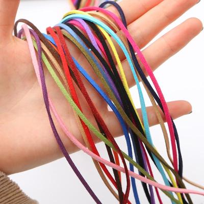 Filo di Microfibra Piatto in Finta Pelle Scamosciata con Pizzo e Perline, Cordoncino in Finto Scamosciato Vellutato per Perline, Forniture per Creazione di Gioielli Fai da Te