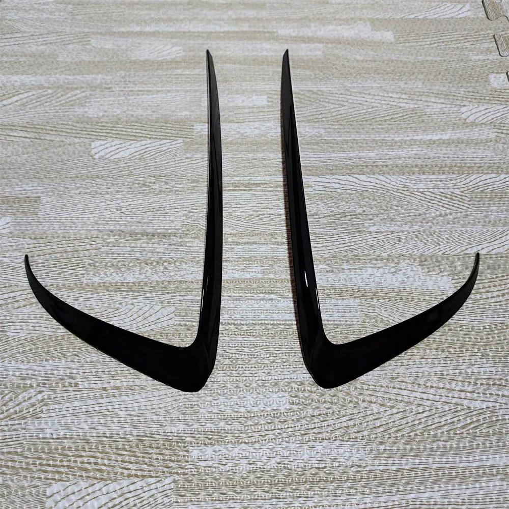 2KS Kryt předního mlhového světla pro Tesla Model Y 2020-2024 Lišta lampy Spoiler Větrný nůž Nárazník Lesklá černá ABS Tuning