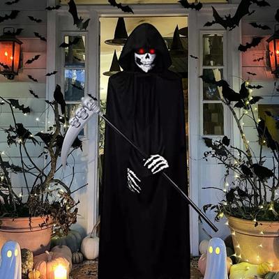 Black Cloak With Hood Halloween Vampire Hooded Cloak Capes Robes Full Length Unisex Dress Up Clothes With Gloves Cosplay