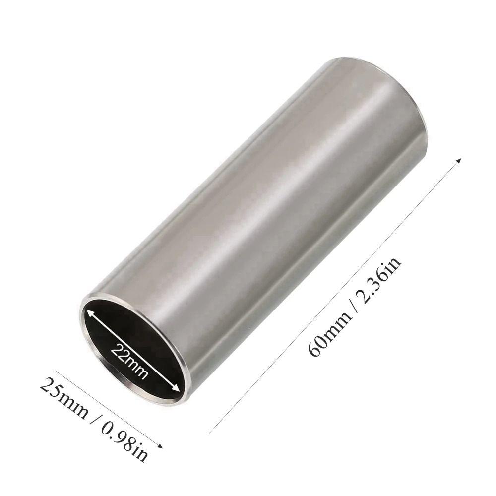 2Pcs Stainless Steel Guitar Slide Bar Set Glass Guitar Finger Sliders Guitar Pick Tube Guitarist