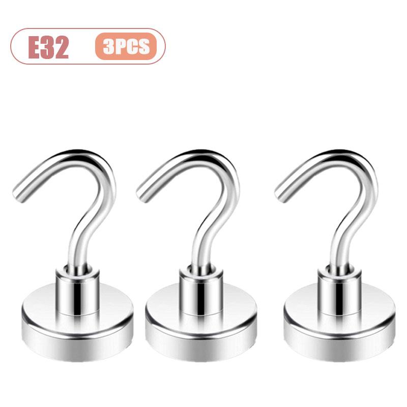 1-40PCS Magnetic Hook for Kitchen Fridge Storage No Drill Suction Cup Strong Magnet Organizer for Hanging Items
