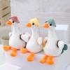 Korean Style Big White Goose Key Chain Backpack Charms Cartoon Plush Doll  Gift