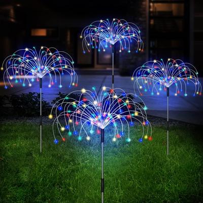 150LED Solárne záhradné svetlá Vonkajšie solárne svetlá ohňostrojov Solárne svetlá Medený drôt Kolík Krajinné svetlá na chodník Dvor Vianočná dekorácia