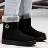 Damen modische vielseitige warme gefütterte Fersenlasche ein Fußsteg bequem weich elastisch stoßfest wasserdicht rutschfest Freizeit Schneestiefel Baumwollschuhe