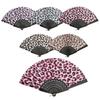 Cloth Hand Fold Fan Leopard Print Dance Fan Portable Performance Fan  Performance Decor