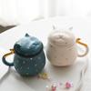 Edenus Lucky Cat Ceramic Tea Mug with Filter