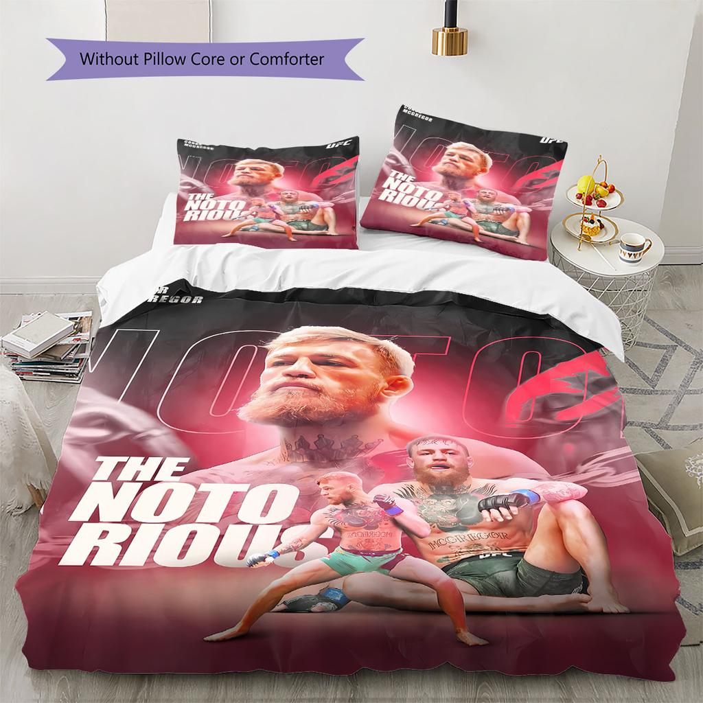 connor mcgregor Pattern Bedding Quilt Set Quilt Cover Pillowcase Home Decoration Birthday Gift (1 * duvet cover + 2 * pillowcase, without core)