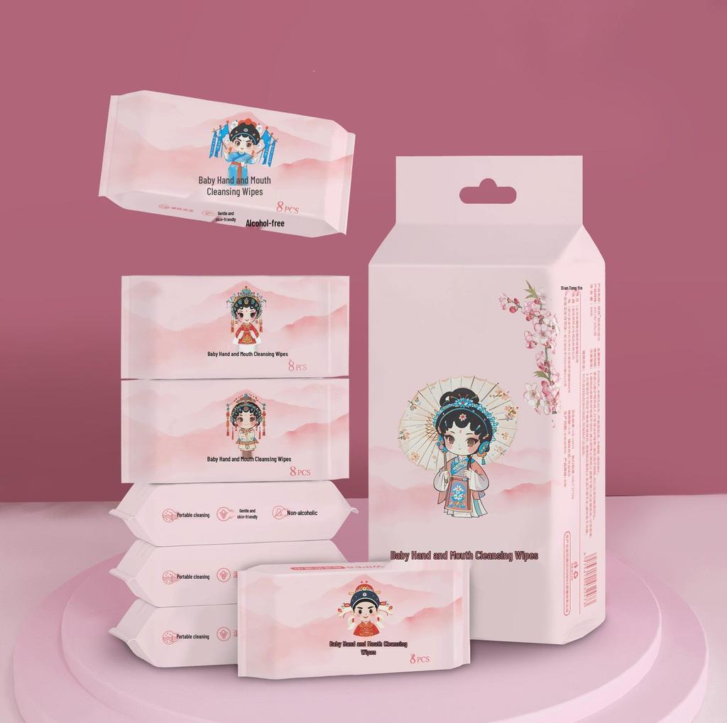 Portable Mini Baby Wipes: Disposable Hand & Mouth Cleaning for Infants & Toddlers