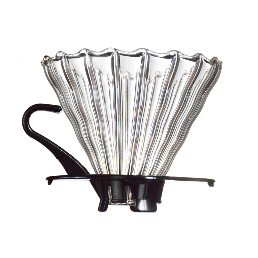 Kaffee Drip Glas Kaffeegießen Kaffee Filtration Barista Kaffee Brühbecher V02 Kaffee Trichter Filtrationsbecher 1-4 Tassen Premium