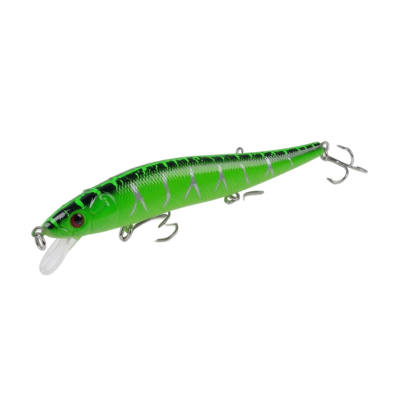 

Floating Minnow Fishing Lure 11 5CM 14G Hard Plastic Bait Artificial Lifelike Fish Shape Lure with Treble Hooks for Freshwater Saltwater Fishing one size