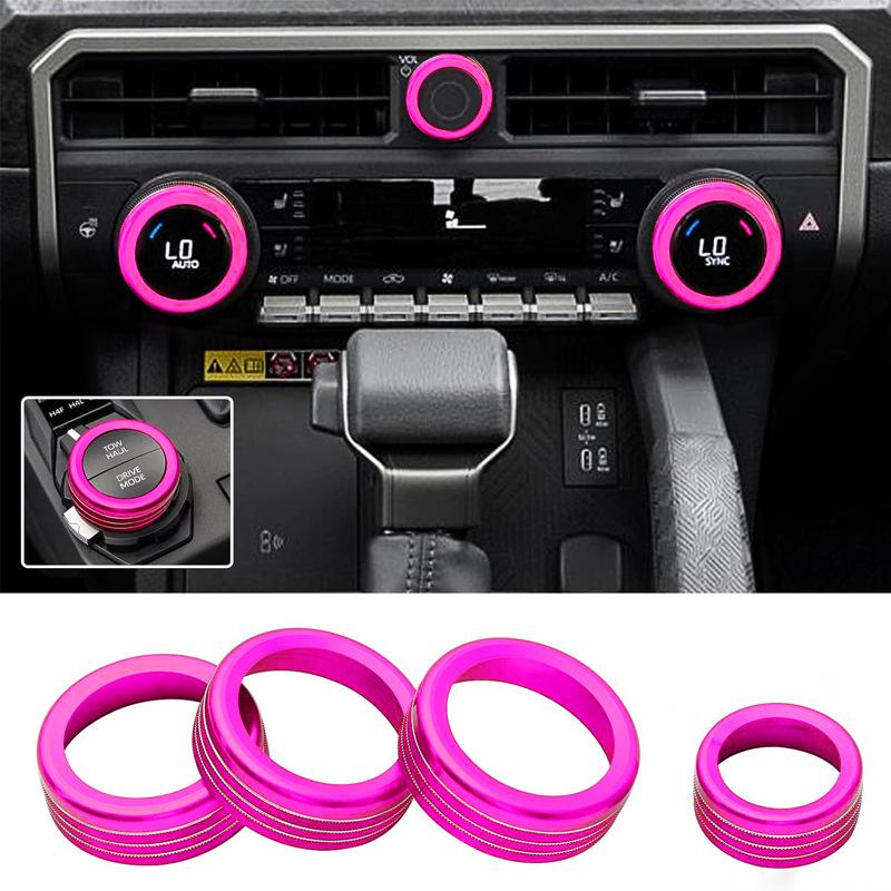 Aluminium-Knopfblenden für 2024-2025 Toyota Tacoma Klima & Audio