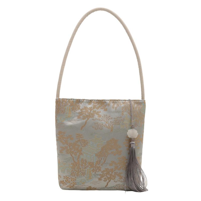 New Chinese Water Bucket Shoulder Bag For Women Soft Waterresistant Fabric With Inner Storage Pocket
