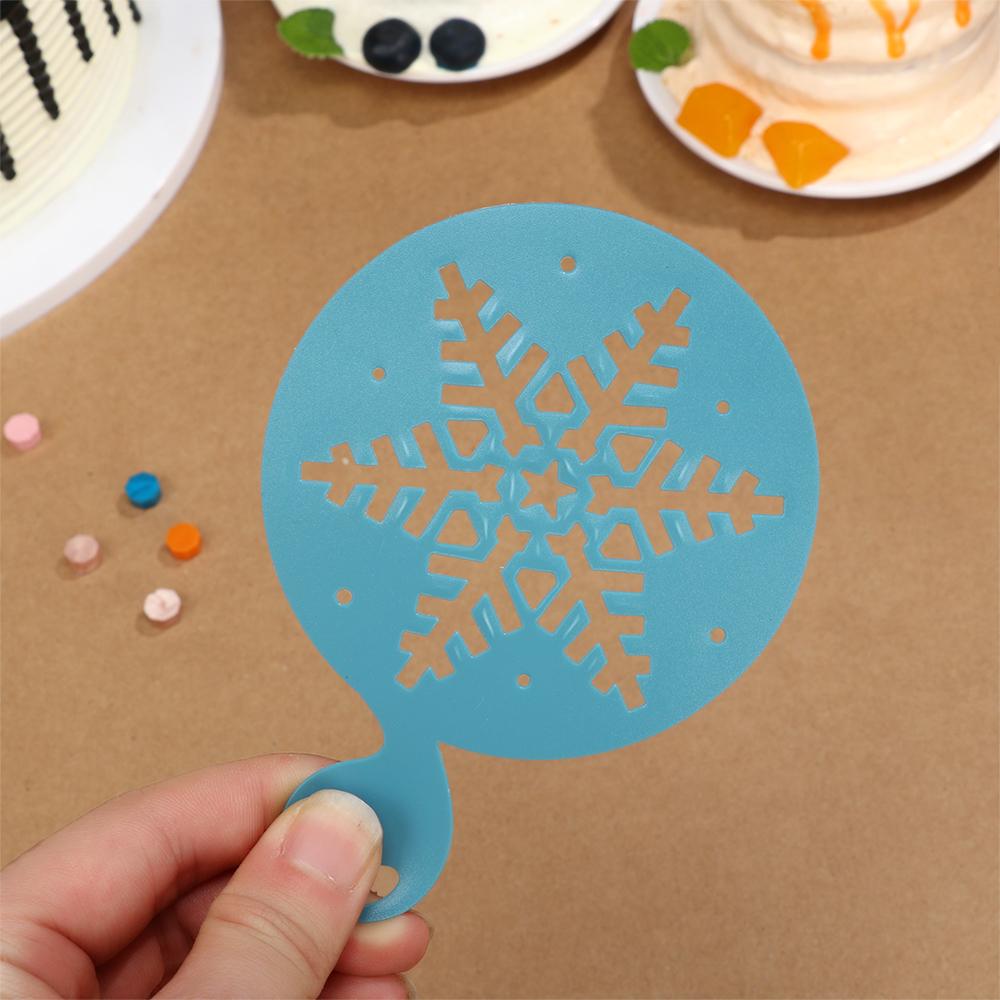 Plastic Coffeeware Pastry Tools Coffee Stencil Biscuit Mold Cookies Mould Fancy Drawing Mold