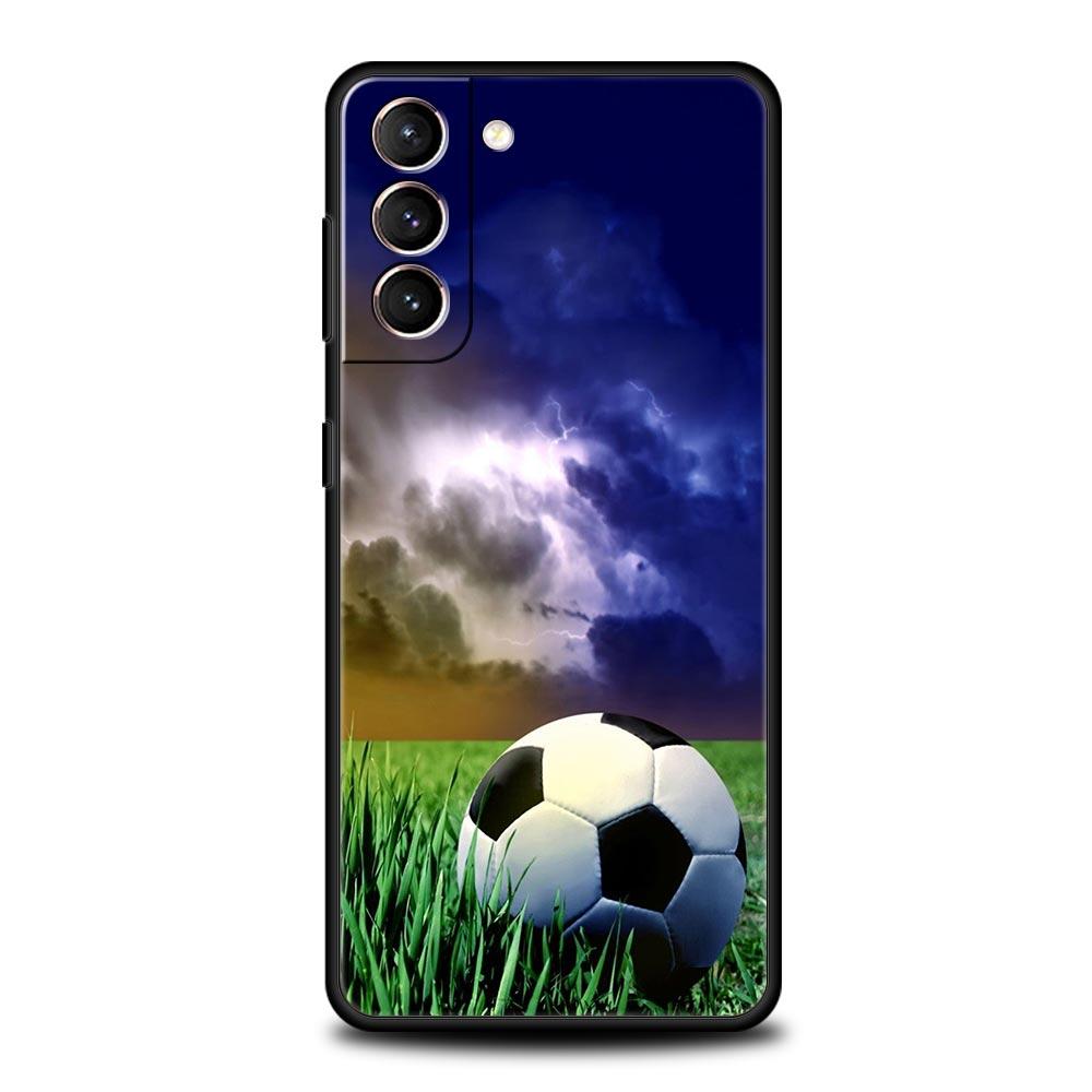 

Soccer ball Football Field Phone Case For Samsung Galaxy S23 Ultra S22 S21 S20 FE 5G S10 S10E S9 S8 Plus Note 20 Soft Cover Samsung S20Ultra