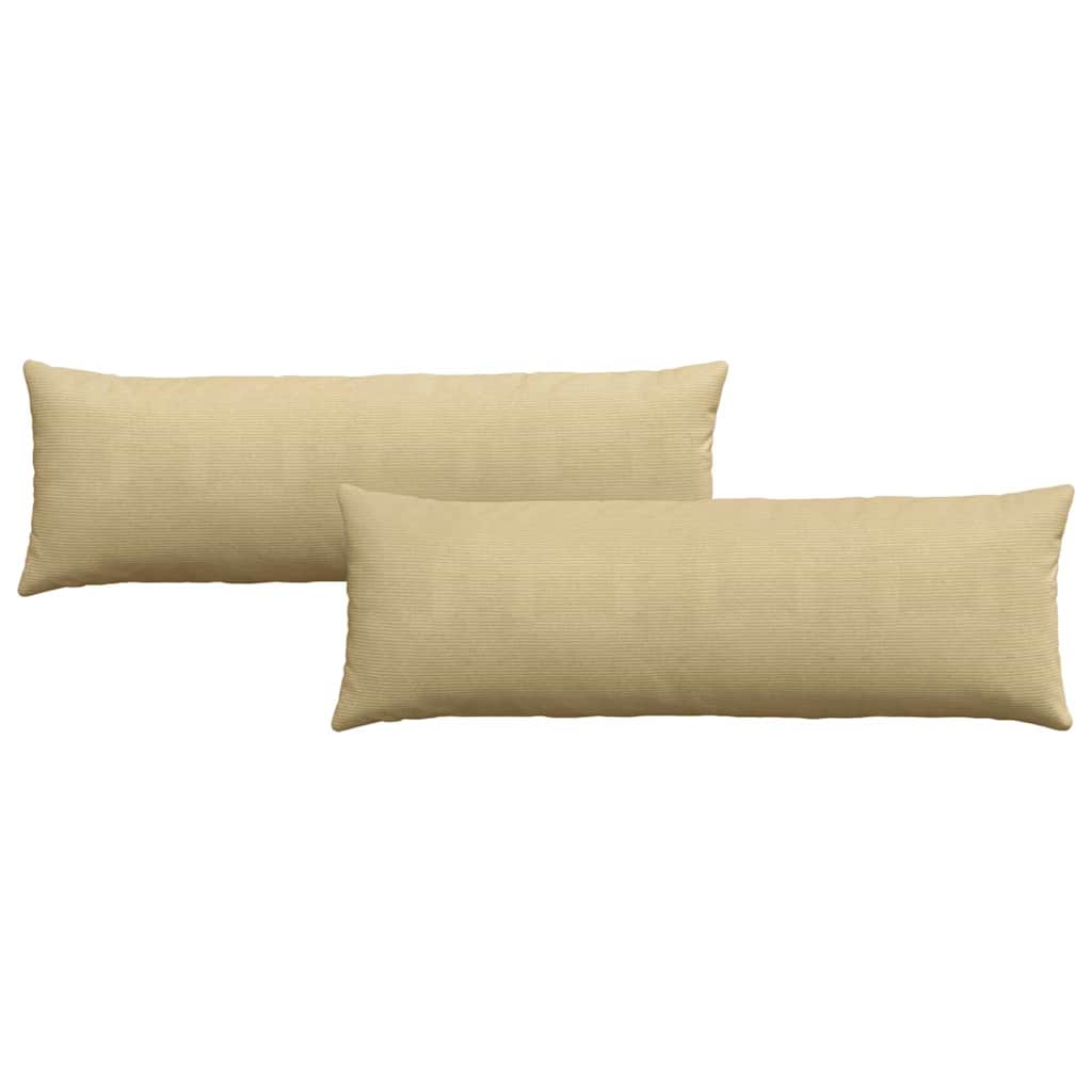 Sofa Cushions 2 Pieces Gray Green 120 x 40 cm Cord Fabric