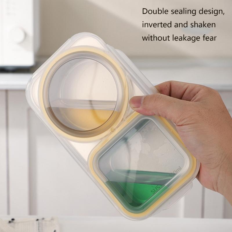 Stainless Steel Meal Preparation Container Double Compartments Lunch Holder For Offices Commutes And Outdoor Activity