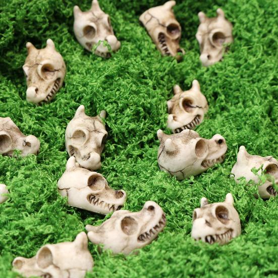 Yousheng 20Pcs Dragon Skull Miniatures Mini Resin Dragon Skull Heads Decorative Dragon Skull Vase Fillers for Potted Plants Aquarium Garden